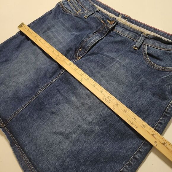 14R BODEN FLIP POCKET BLUE DENIM ABOVE KNEE JEAN SKIRT UK 18 / US 14 - Picture 3 of 12